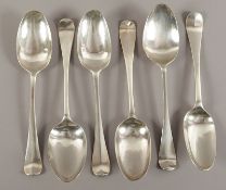 sechs Löffel, 925/ooo, London, 1732-44