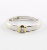 Diamantring, 750/ooo WG/GG, 3,7g