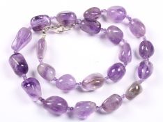 Amethystkette, 925/ooo Silberschließe