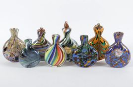 acht Flakons, Glas, deutsch, 20.Jh.