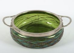 Jugendstil-Schale, Glas, Pallme-König, um 1900