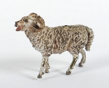 Miniaturfigur Widder, Bronze, in der Art Wiener Bronzen, 20.Jh.