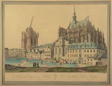 Ansicht des Domplatzes zu Kölln. Vue de la place du Dôme à Cologne. J. Ziegler nach L. Janscha, R.