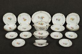 Speiseservice für sechs Personen, Royal Copenhagen, 20.Jh.