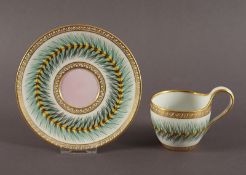 Tasse mit Untertasse, Weymouth-Kiefer, KPM Berlin 1803-13
