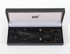 Schreibset, Mont Blanc, Meisterstück, Füllfederhalter und kleiner Rollerball