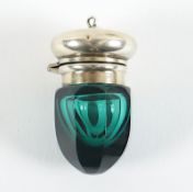 Riechdose, Glas, Metall vergoldet, deutsch, 19.Jh.
