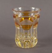 Ansichtenbecher, Glas, besch., Böhmen, 2.H.19.Jh.