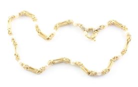 Kette, 585/ooo GG, Perlen, 35,3g