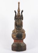 Buddha, Holz, Birma, Shan-Staaten, 19.Jh.