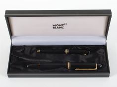Schreibset, Montblanc, Meisterstück, großer Füllfederhalter und kleiner Rollerball