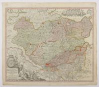 Holstein, kolorierter Kupferstich, J.B. Homann, ungerahmt