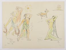 Cocteau, Jean, Lithografie, ungerahmt