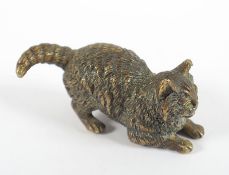 Miniaturfigur Katze, Bronze, deutsch, 20.Jh.