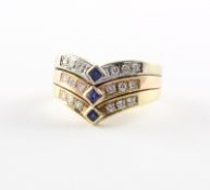 Tricolorring, 585/ooo GG/WG/RG, 5,2g