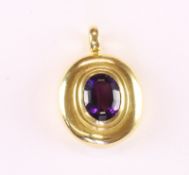 Amethystanhänger, 750/ooo Gelbgold, 14,3g
