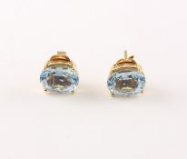 paar Aquamarinohrstecker, 750/ooo RG, 4,5g