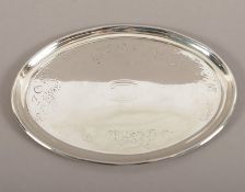 ovales Tablett, Silber 925/ooo, Robert Breading, Dublin, 1810