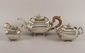 Kaffeekern, Silber, Porto, A.19.Jh., 3tlg.