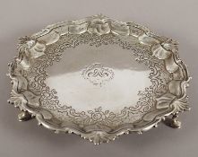 Salver, Silber 925/ooo, Alexander Gairdner, Edingburgh, 1766