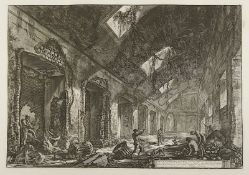 Piranesi, acht Ansichten, meist Rom, ungerahmt