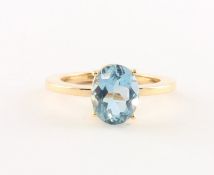 Aquamarinring, 750/ooo RG, 4,5g