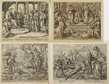 vierGrafiken, nach Heemskerck, de Vos, Galle, ungerahmt