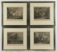 Ridinger, Johann Elias, vier Pferde, Modellrahmen