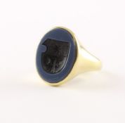 Siegelring, 585/ooo Gelbgold, 8g