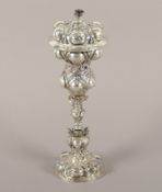 Akeleipokal, Silber 13lötig, deutsch, 19.Jh.