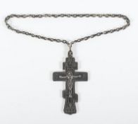 orthodoxes Brustkreuz, Silber 84/oo, Moskau, um 1900