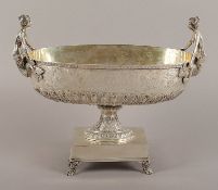 Korbschale, Silber, Hanau, E.19.Jh.
