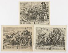 Coornhert, Dirk Volkertz (1519-1590), drei Blätter aus einer Serie der Tugenden, ungerahmt