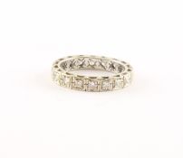 Memoryring, 750/ooo Weißgold, Brillanten ca. 0,72ct., 3,5g