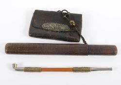 Rauchgarnitur (tabako-ire), Japan, E.19.Jh.