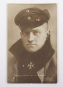 Portraitkarte Manfred Frh. von Richthofen, sign.