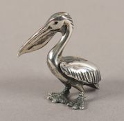 Miniaturfigur Pelikan, 925/ooo, Italien, 20.Jh.