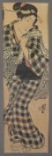 Farbholzschnitt, Keisai Eisen (1790-1848), Frau (Woman Returning from Bath), Japan