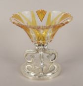 Aufsatzschale, Silber, Glas, deutsch, 19./20.Jh.