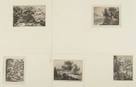 Kobell, Franz, fünf Blätter Landschaften