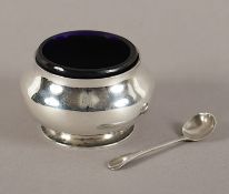 Saliere und Gewürzlöffel, 925/000, England, um 1900