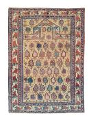 Antique Shirvan Rug 4'4'' x 6'1'' (1.32 x 1.85 M)