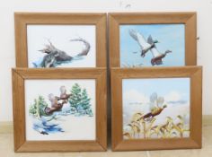 4 Vintage 3D Formcraft Vacuum Wildlife Prints