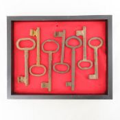 Collection of 7 Vintage Skeleton Gate Keys