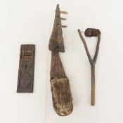 African Rattle, Mangbetu Harp & Kalimba Instrument