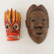 Hand Carved Sri Lankan & Nepalese Wood Masks