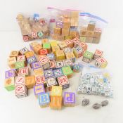 Vintage & New Wood Letter & Number Blocks