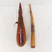 2 African Calabash Vessels, Drinking Gourds