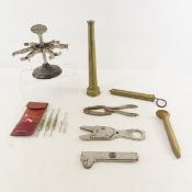 Antique Tools, Brass Hose Nozzle & More