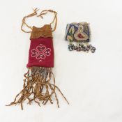 Iroquois Indian Beaded Bag & Modern Pipe Bag